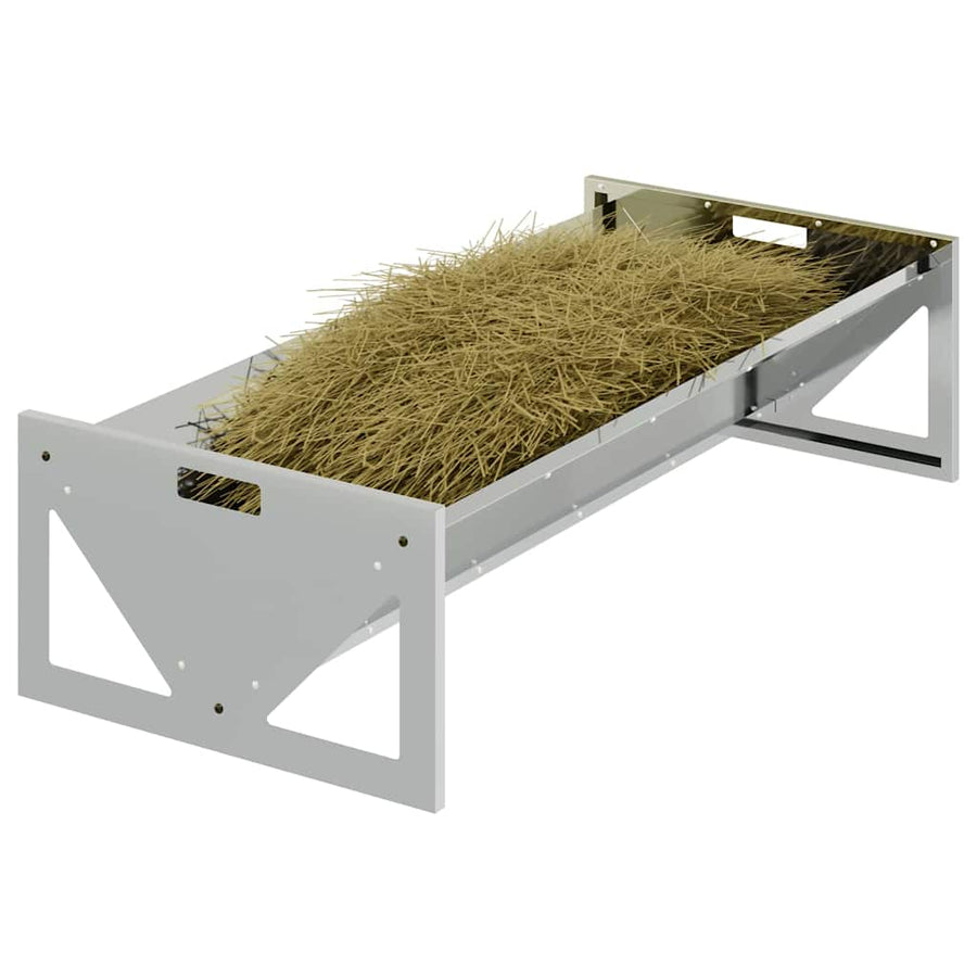 Voederbak voor vee Zilver 108 x 50 x 28 cm Gegalvaniseerd staal