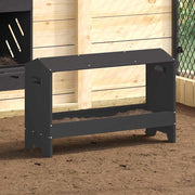 Kippen voederbak 81x32x53,5 cm zwart koudgewalst staal