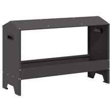 Kippen voederbak Zwart 81 x 32 x 53,5 cm Koudgewalst Staal