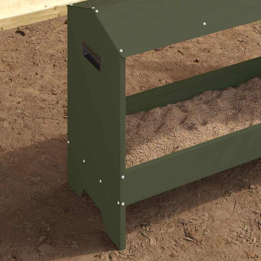 Kippen voederbak Olijf Groen 81 x 32 x 53,5 cm