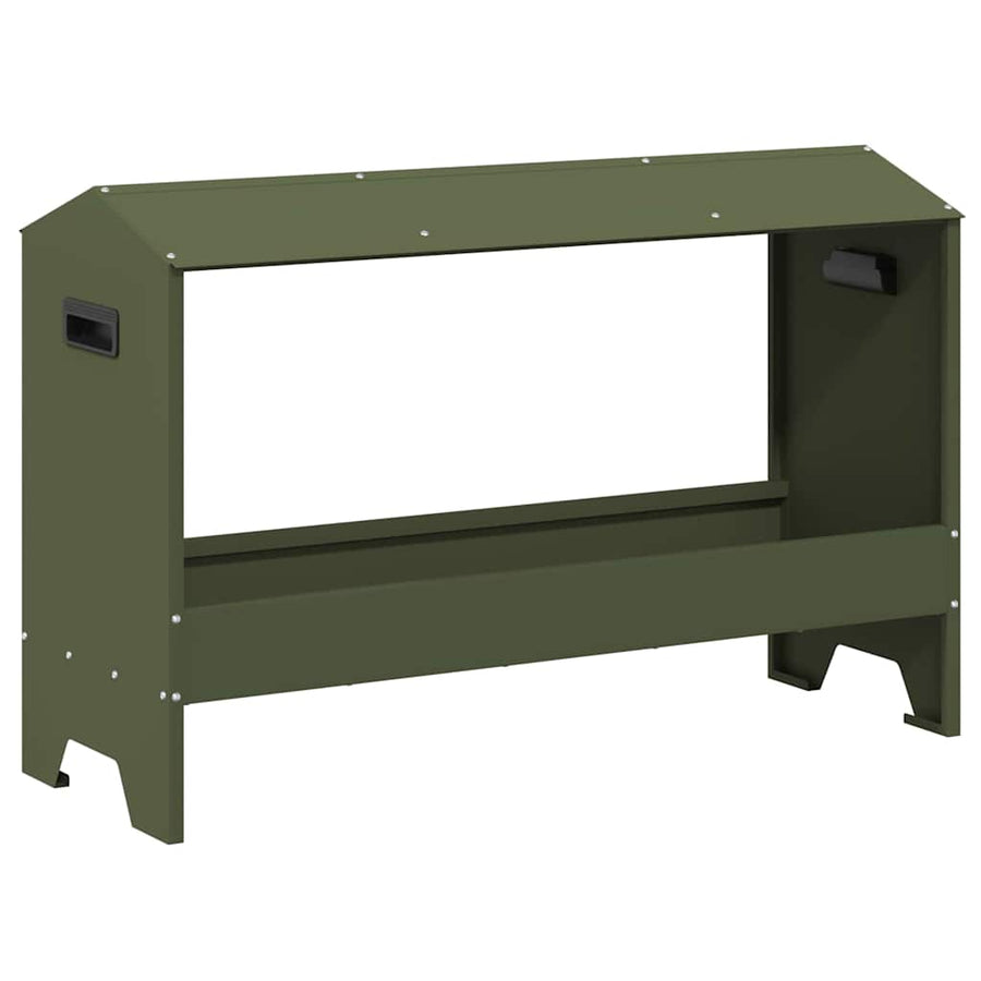 Kippen voederbak Olijf Groen 81 x 32 x 53,5 cm