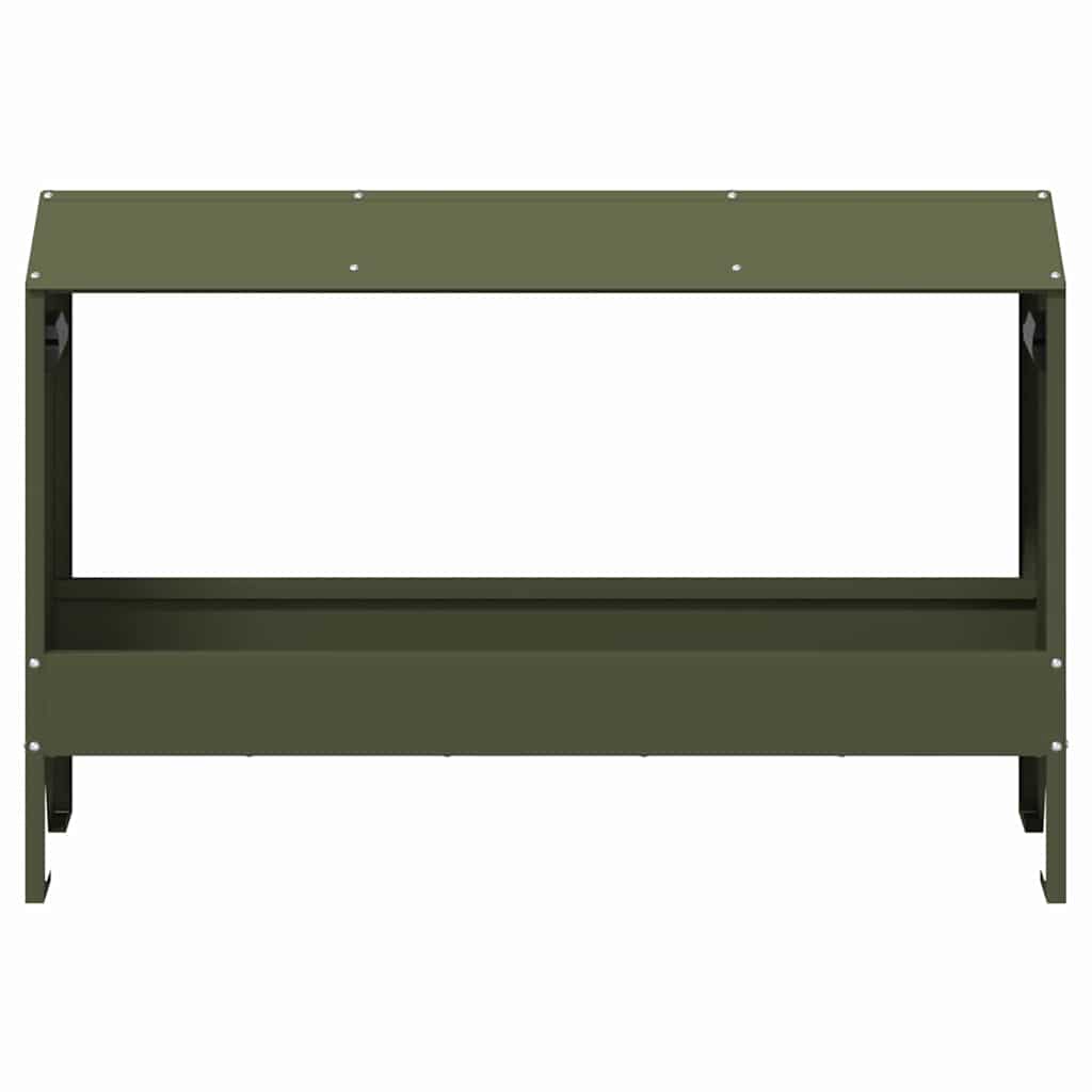 Kippen voederbak Olijf Groen 81 x 32 x 53,5 cm