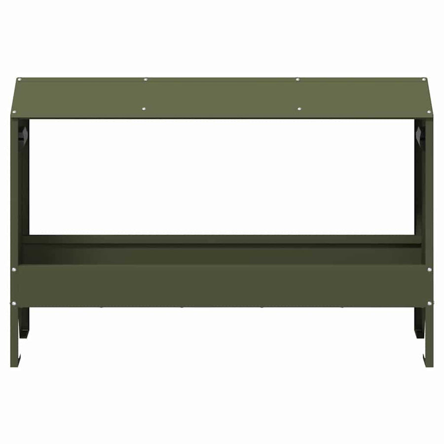 Kippen voederbak Olijf Groen 81 x 32 x 53,5 cm