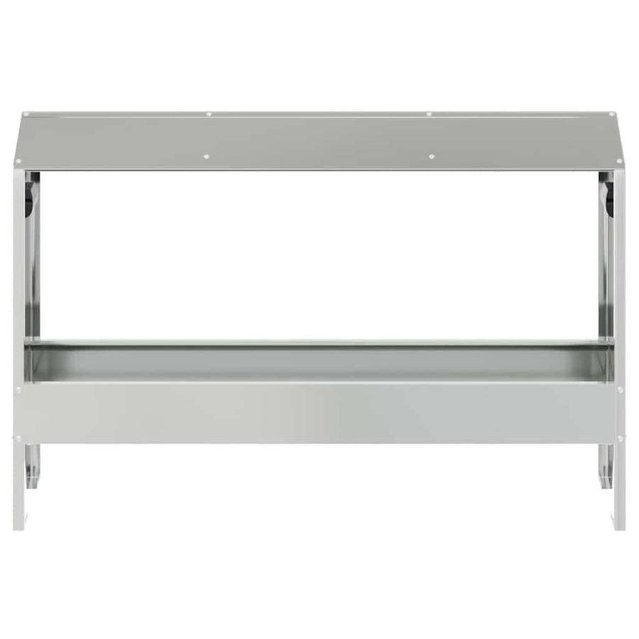 Kippen voederbak Zilver 81 x 32 x 53,5 cm Gegalvaniseerd staal