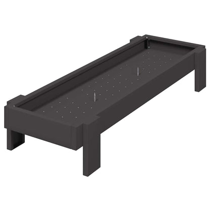 Kippen voederbak Zwart 80 x 28 x 13.5 cm Koudgewalst Staal