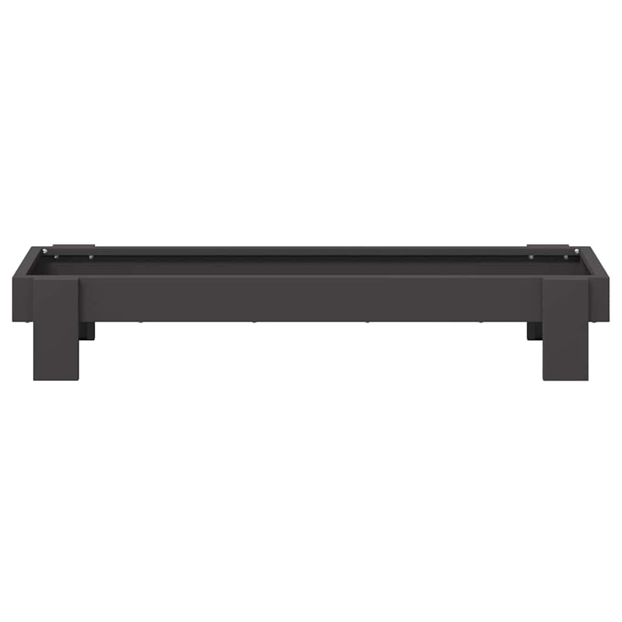 Kippen voederbak Zwart 80 x 28 x 13.5 cm Koudgewalst Staal