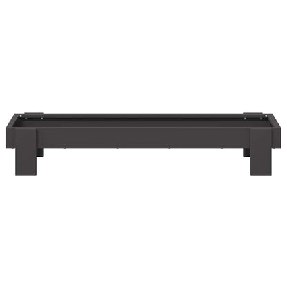 Kippen voederbak Zwart 80 x 28 x 13.5 cm Koudgewalst Staal