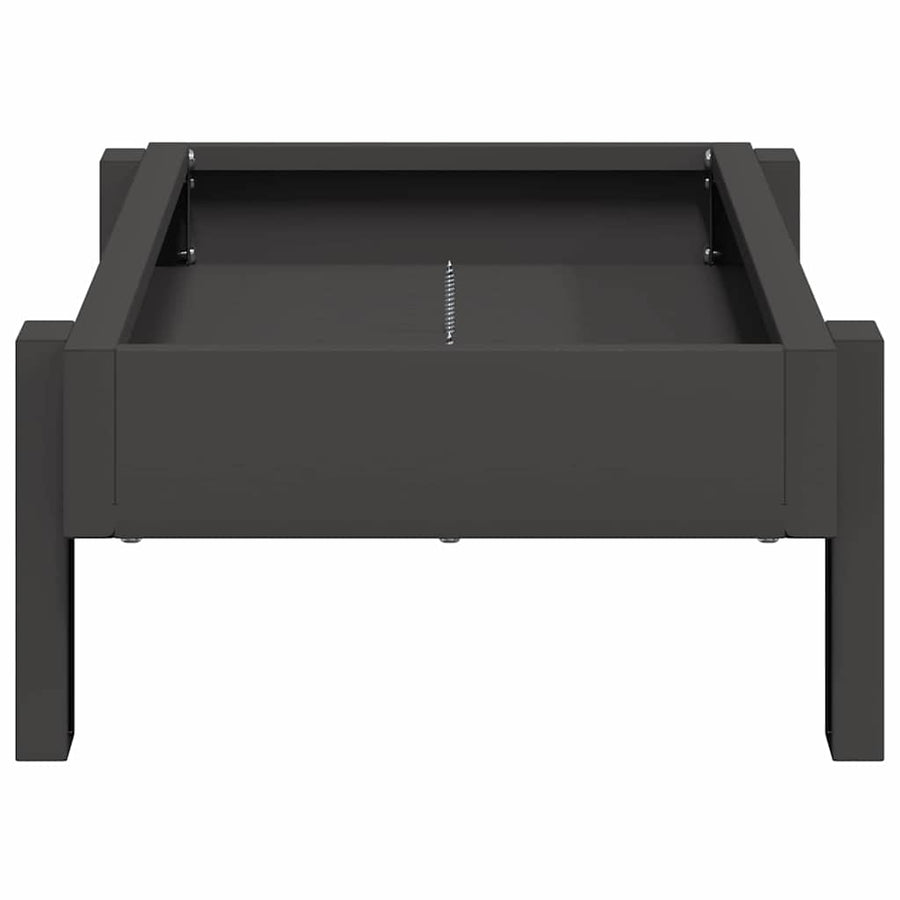 Kippen voederbak Zwart 80 x 28 x 13.5 cm Koudgewalst Staal