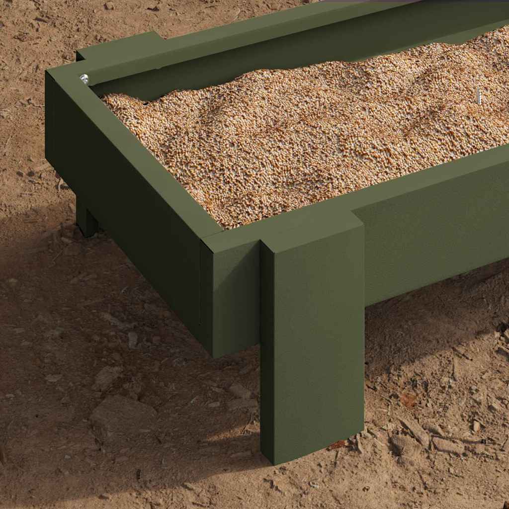 Kippen voederbak Olijf Groen 80 x 28 x 13.5 cm