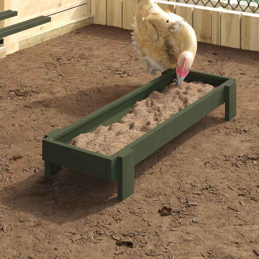 Kippen voederbak Olijf Groen 80 x 28 x 13.5 cm