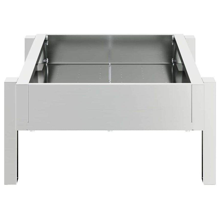 Kippen voederbak Zilver 80 x 28 x 13.5 cm Gegalvaniseerd staal