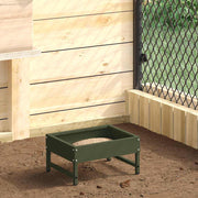 Vogelvoederbak 80x28x13.5 cm olijfgroen koudgewalst staal