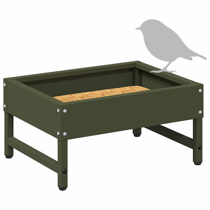 Vogeleter Olijf Groen 80 x 28 x 13.5 cm Koudgewalst Staal