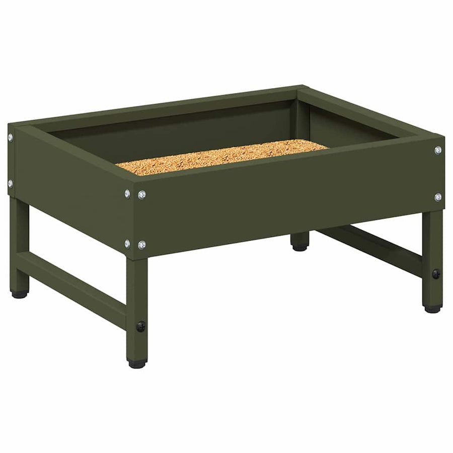 Vogeleter Olijf Groen 80 x 28 x 13.5 cm Koudgewalst Staal