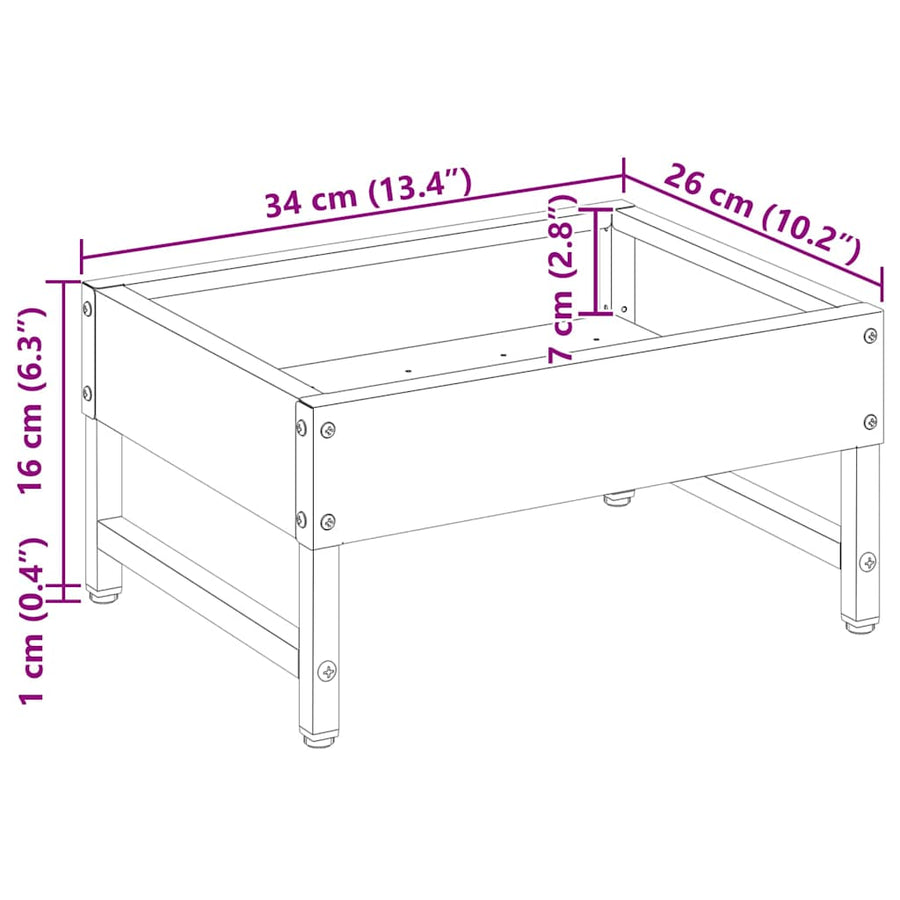 Vogeleter Olijf Groen 80 x 28 x 13.5 cm Koudgewalst Staal