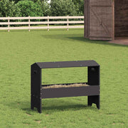 Voederbak vee 79x35x62 cm koudgewalst staal zwart