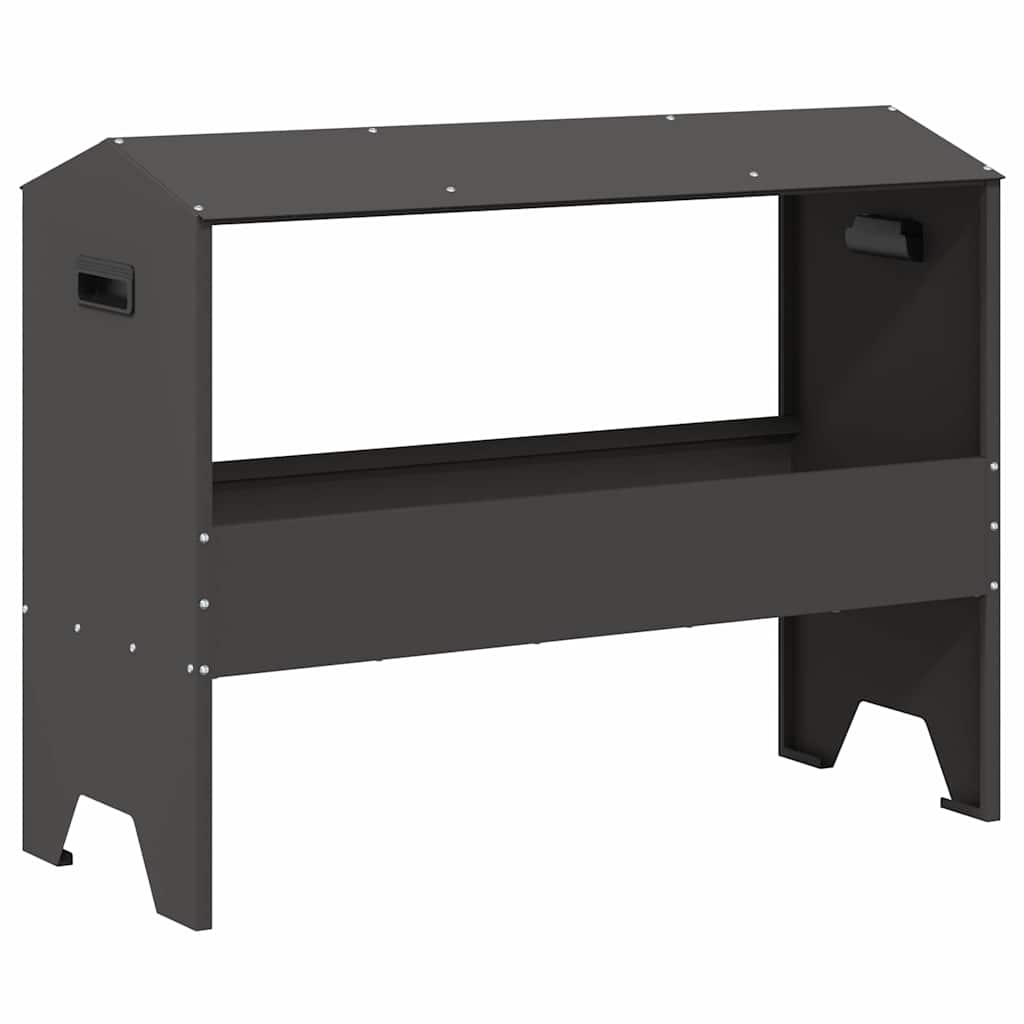 Voederbak voor vee Zwart 79 x 35 x 62 cm Koudgewalst Staal