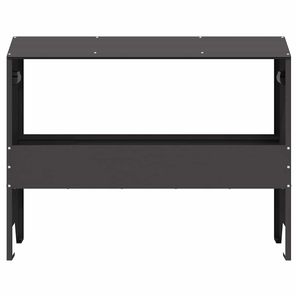 Voederbak voor vee Zwart 79 x 35 x 62 cm Koudgewalst Staal