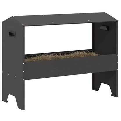 Voederbak voor vee Zwart 79 x 35 x 62 cm Koudgewalst Staal