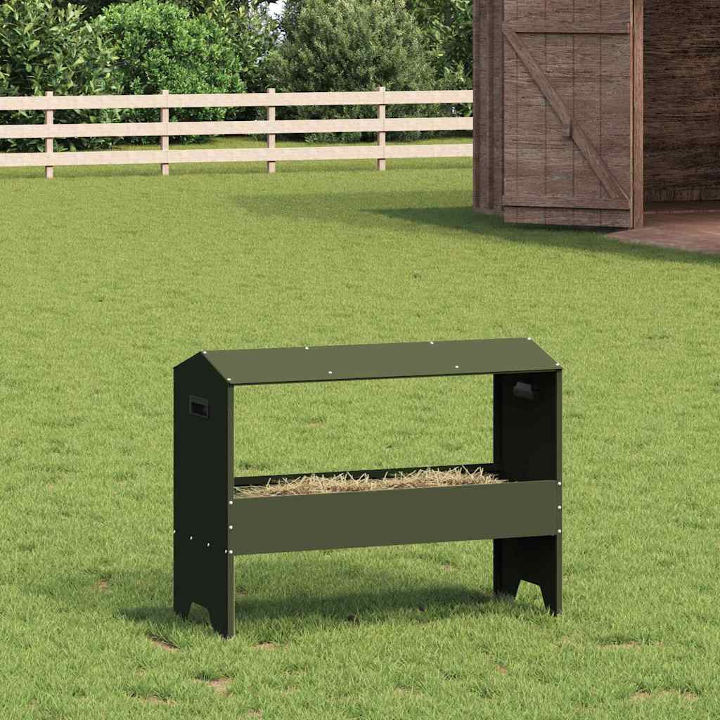 Voederbak voor vee Olijf Groen 79 x 35 x 62 cm