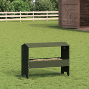 Voederbak vee 79x35x62 cm olijf groen koudgewalst staal