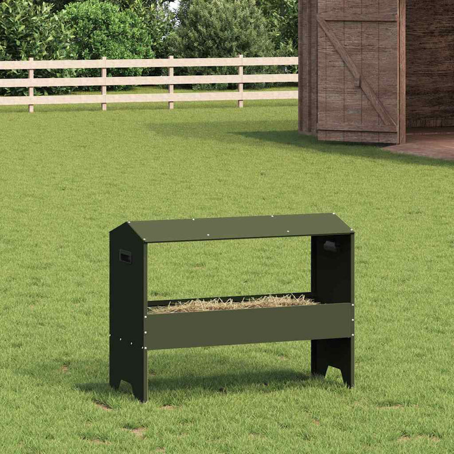 Voederbak voor vee Olijf Groen 79 x 35 x 62 cm