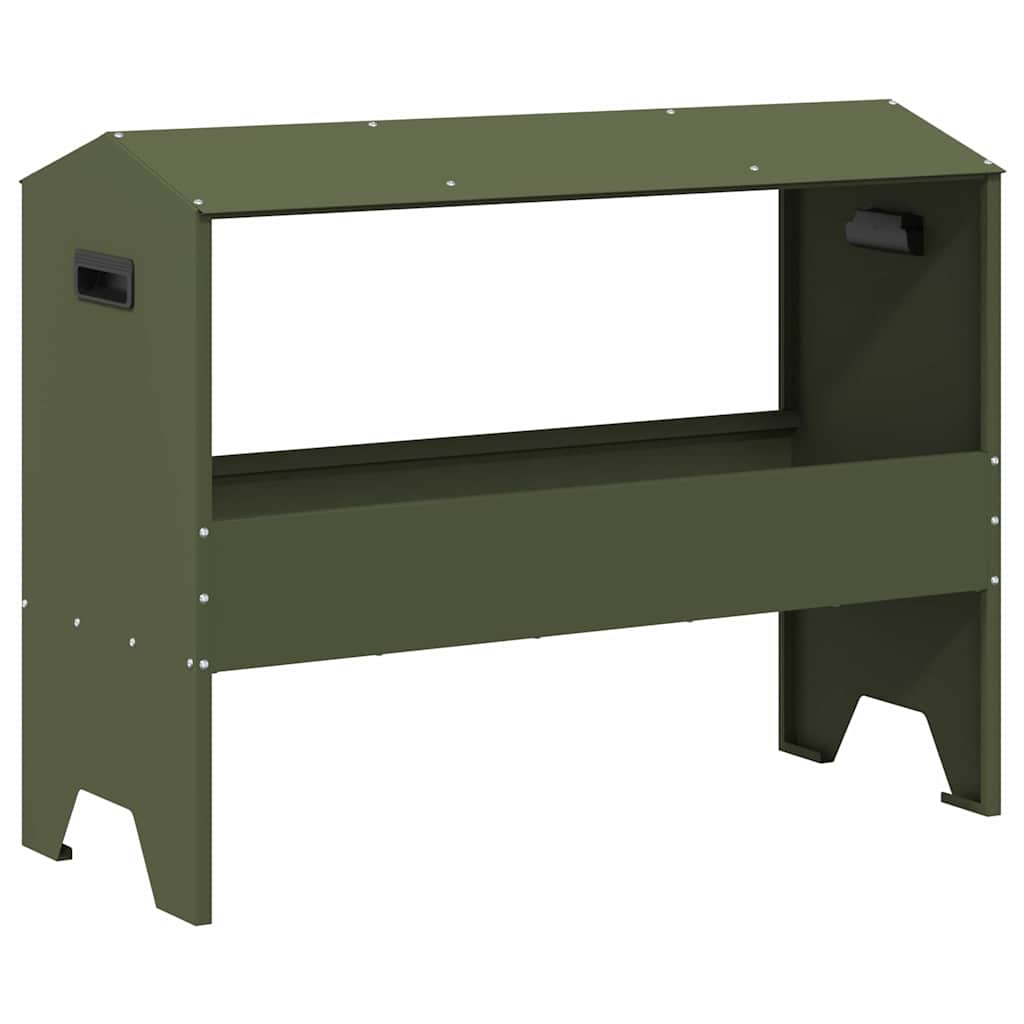 Voederbak voor vee Olijf Groen 79 x 35 x 62 cm