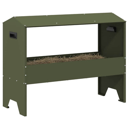 Voederbak voor vee Olijf Groen 79 x 35 x 62 cm