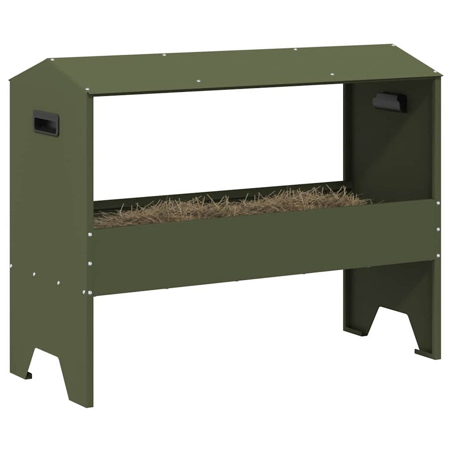 Voederbak voor vee Olijf Groen 79 x 35 x 62 cm