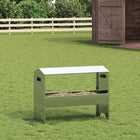 Voederbak vee 79x35x62 cm gegalvaniseerd staal zilver
