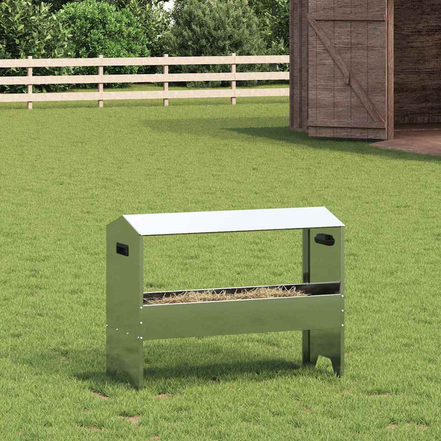 Voederbak voor vee Zilver 79 x 35 x 62 cm Gegalvaniseerd staal