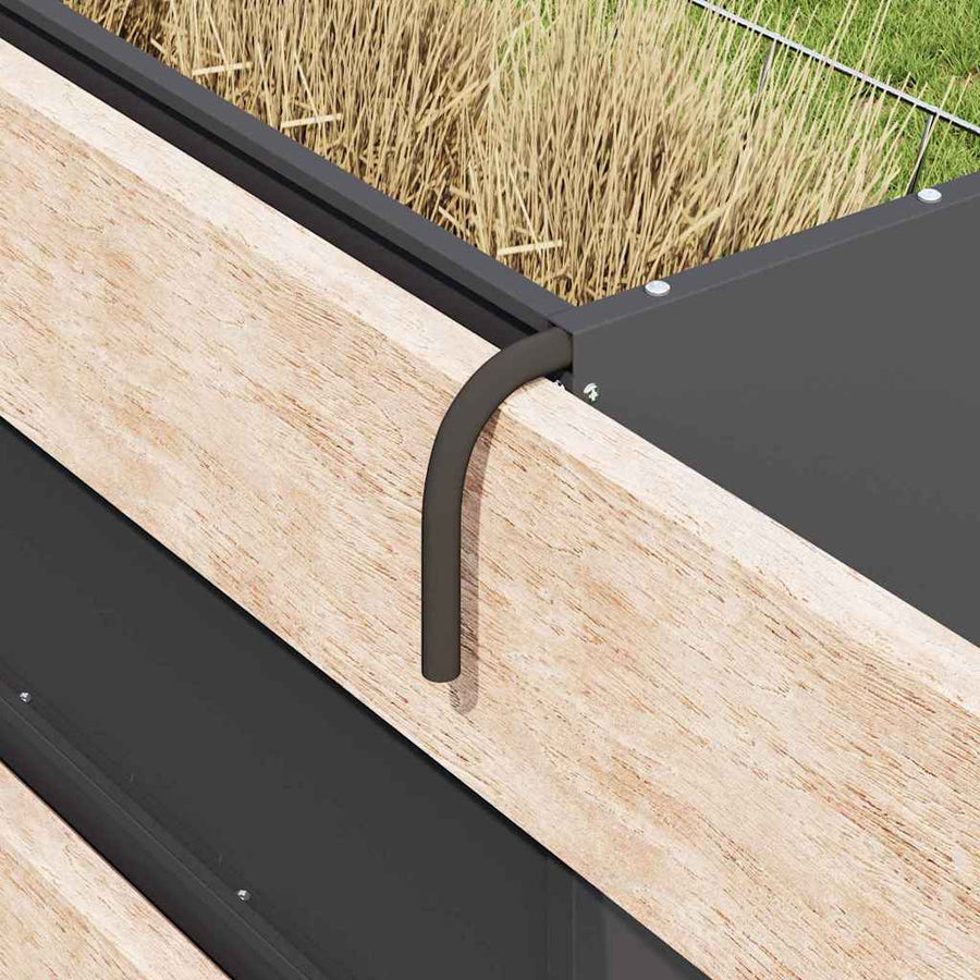 Hooi Feeder Zwart 71 x 33 x 70 cm Koudgewalst Staal