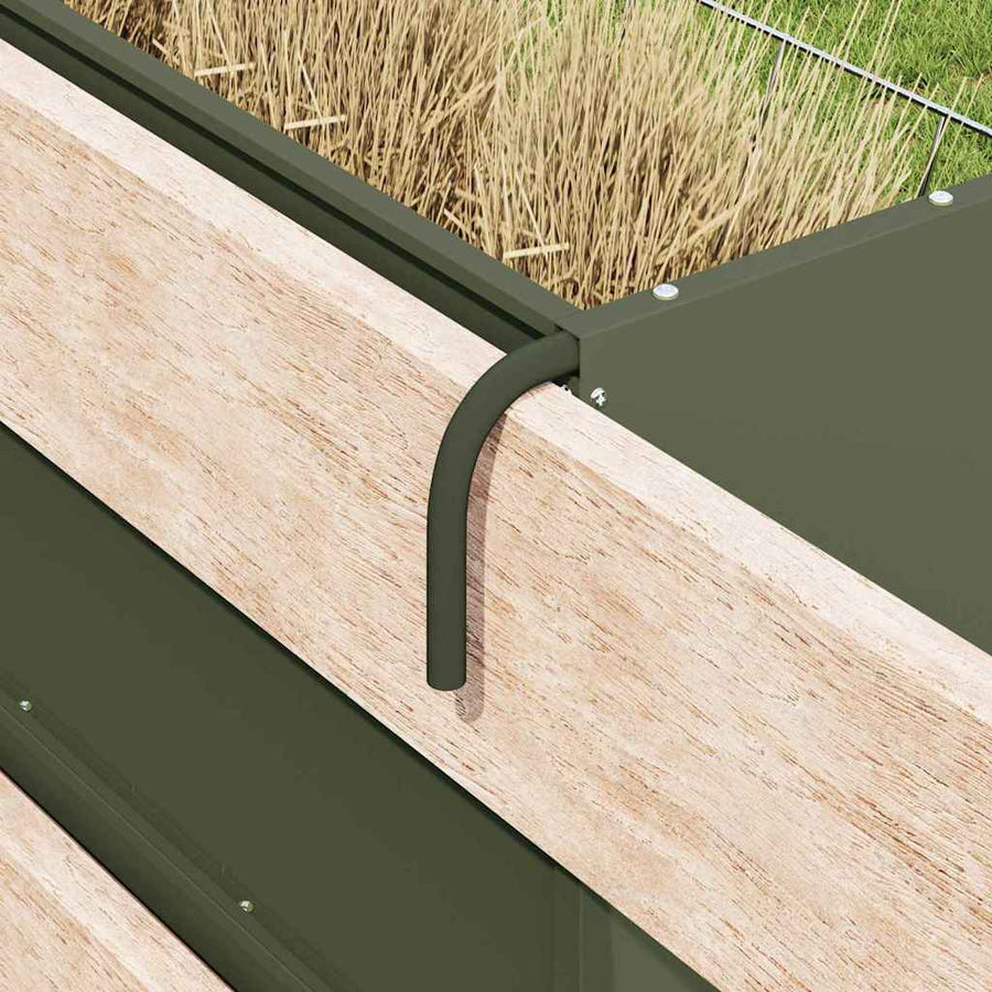 Hooi Feeder Olijf Groen 71 x 33 x 70 cm Koudgewalst Staal