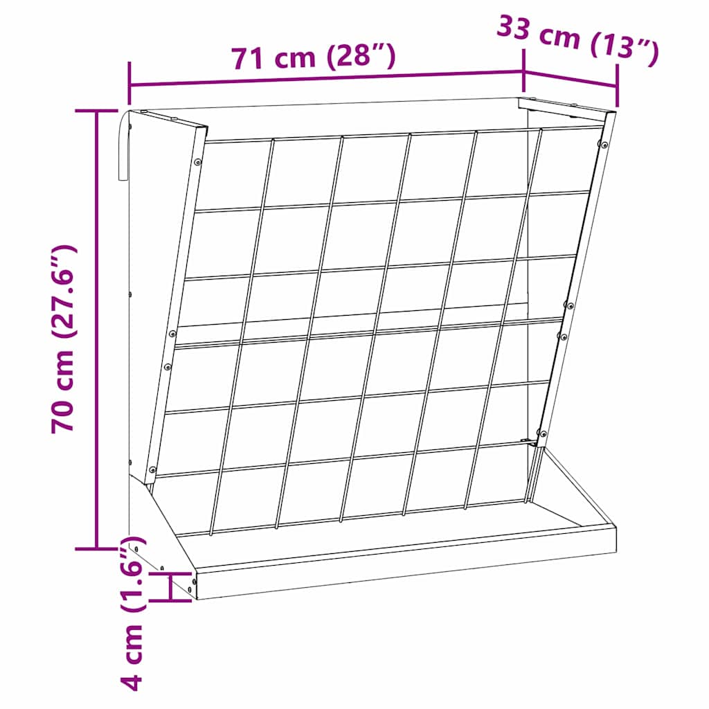 Hooi Feeder Zilver 71 x 33 x 70 cm Gegalvaniseerd staal