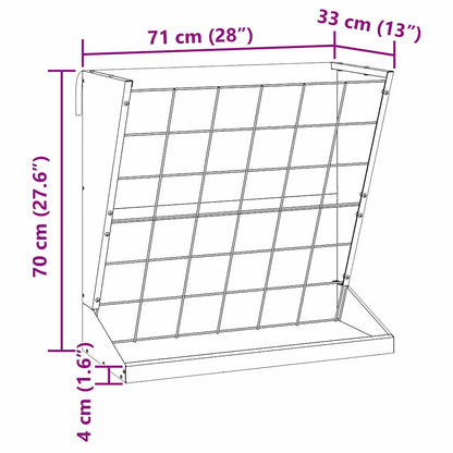Hooi Feeder Zilver 71 x 33 x 70 cm Gegalvaniseerd staal