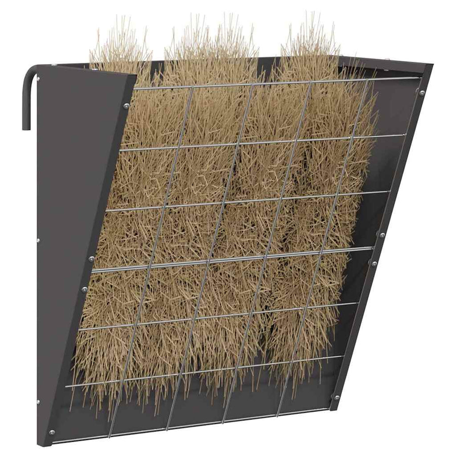 Hangend Hooi Feeder Zwart 61 x 33 x 66 cm Koudgewalst Staal