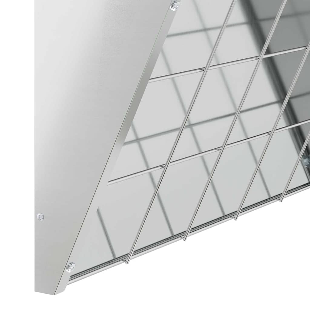 Hangend Hooi Feeder Zilver 61 x 33 x 66 cm Gegalvaniseerd staal