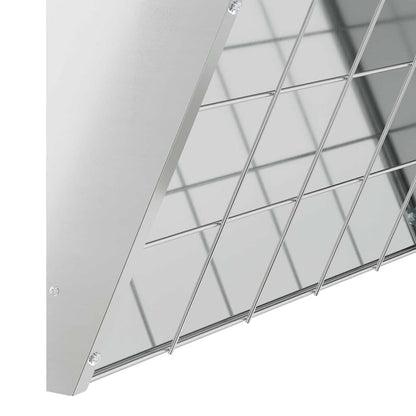 Hangend Hooi Feeder Zilver 61 x 33 x 66 cm Gegalvaniseerd staal