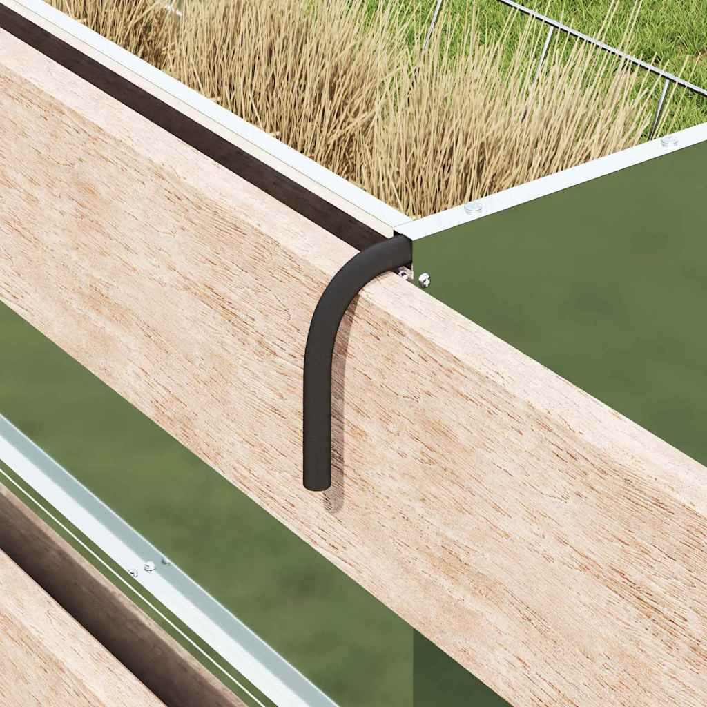 Hangend Hooi Feeder Zilver 61 x 33 x 66 cm Gegalvaniseerd staal
