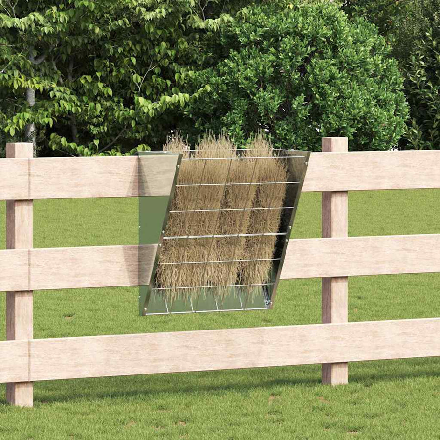 Hangend Hooi Feeder Zilver 61 x 33 x 66 cm Gegalvaniseerd staal
