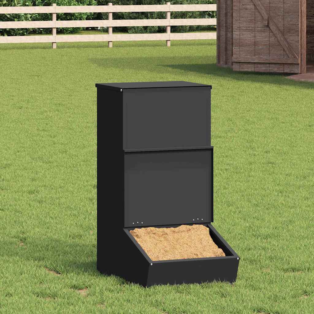 Varkensvoeder Zwart 55 x 51 x 91.5 cm Koudgewalst Staal