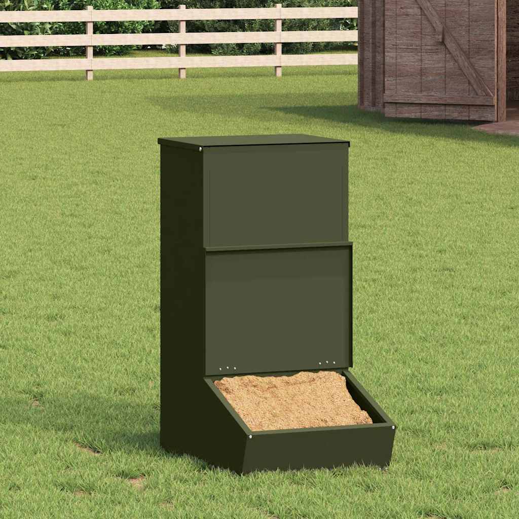 Varkensvoeder Olijf Groen 55 x 51 x 91.5 cm Koudgewalst Staal
