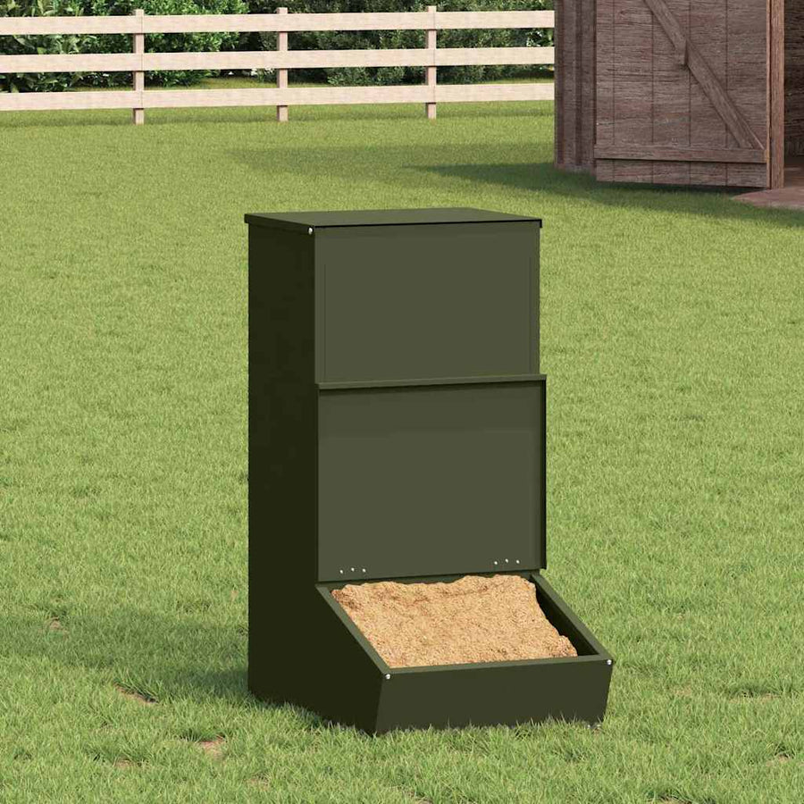 Varkensvoeder Olijf Groen 55 x 51 x 91.5 cm Koudgewalst Staal
