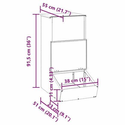 Varkensvoeder Zilver 55 x 51 x 91.5 cm Gegalvaniseerd staal