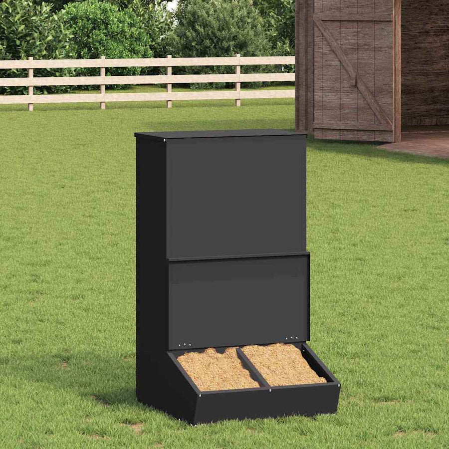 Varkensvoeder Zwart 55 x 51 x 91.5 cm Koudgewalst Staal