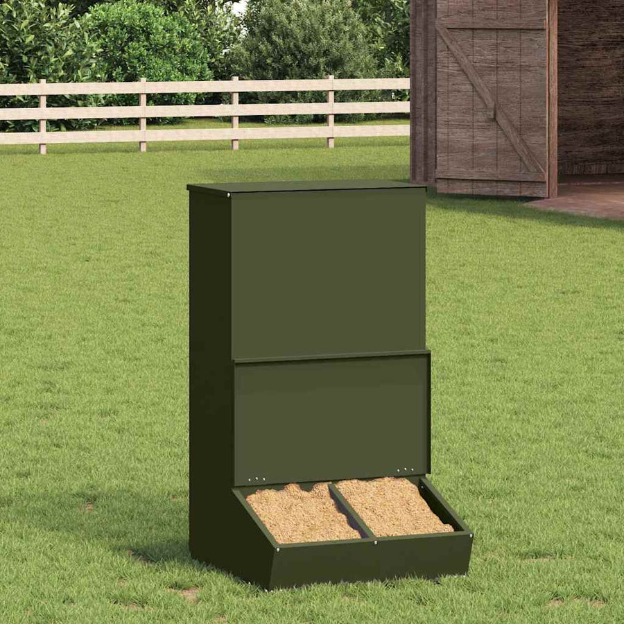 Varkensvoeder Olijf Groen 55 x 51 x 91.5 cm Koudgewalst Staal