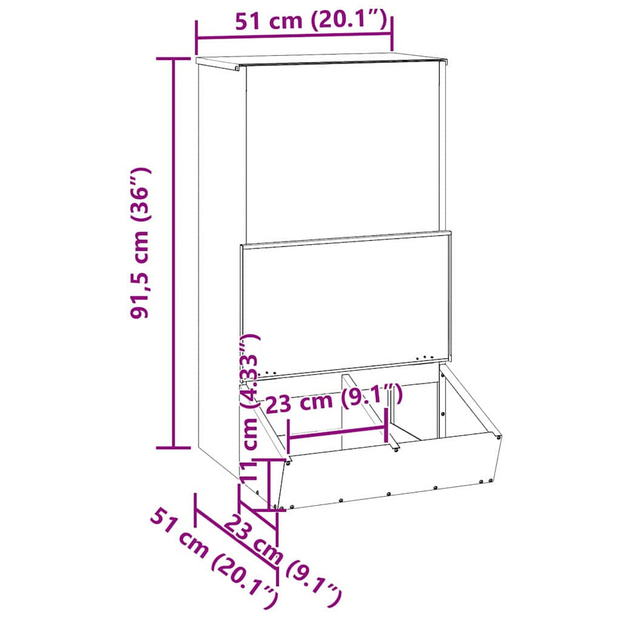 Varkensvoeder Zilver 55 x 51 x 91.5 cm Gegalvaniseerd staal