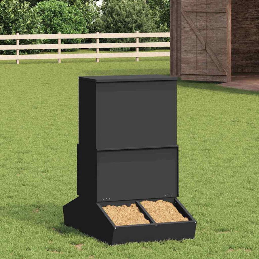 Varkensvoeder Zwart 55 x 51 x 91.5 cm Koudgewalst Staal