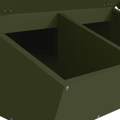 Varkensvoeder Olijf Groen 55 x 51 x 91.5 cm Koudgewalst Staal