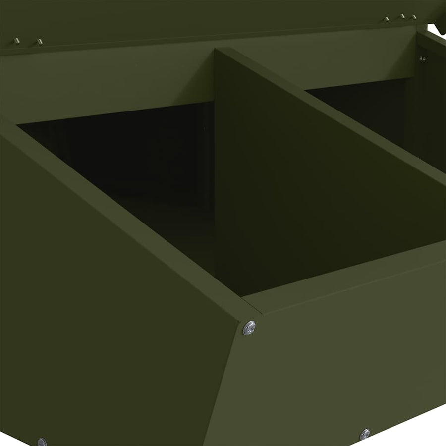 Varkensvoeder Olijf Groen 55 x 51 x 91.5 cm Koudgewalst Staal